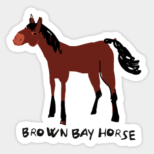 Brown Bay horse Sticker